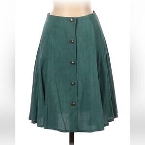Vintage 90s Paris Sport Club button down a line skirt in green, size 3